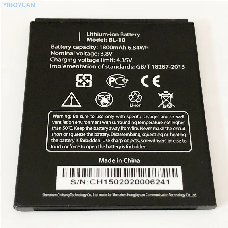 

3.8V 1800mAh BL-10 For THL T12 Battery