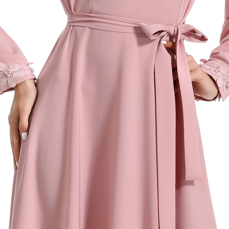 Кружева Vestidos Musulmanes abaya Robe Femme Дубай, кафтан, исламский арабский хиджаб мусульманское платье женщины Рамадан кафтан турецкие платья