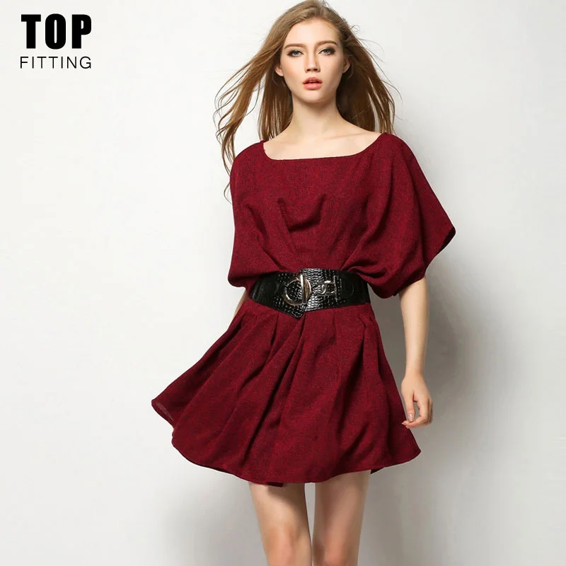dress with wide belt