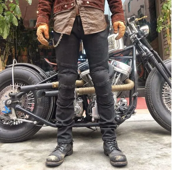 Free Shipping NEW Winter plus velvet warm Uglybros Jeans Motorcycle Riding Pants Protecting Knee Locomotive pants