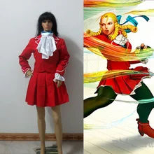 Street Fighter KARIN Cosplay Costume Red Full Set Custom Made Free Shipping