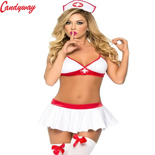 Hot Sexy Cosplay Miniskirt Lolita Nurse Set Outfit Lovely -2709