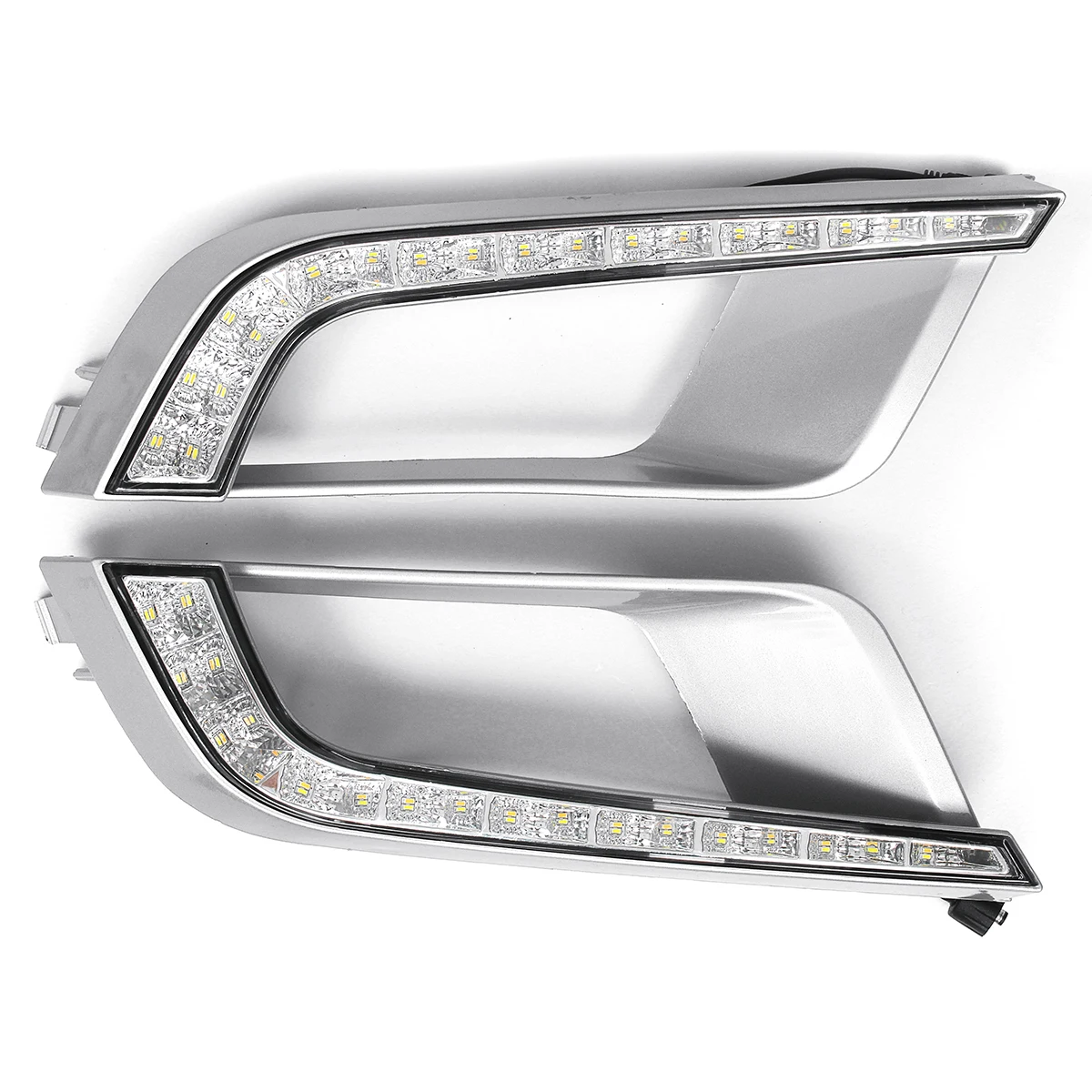 

2Pcs Flashing White Amber LED DRL Daytime Running Lamp Car Light Beads Assembly for Ford Ranger Wildtrak T6 MK2 2016 2017 2018