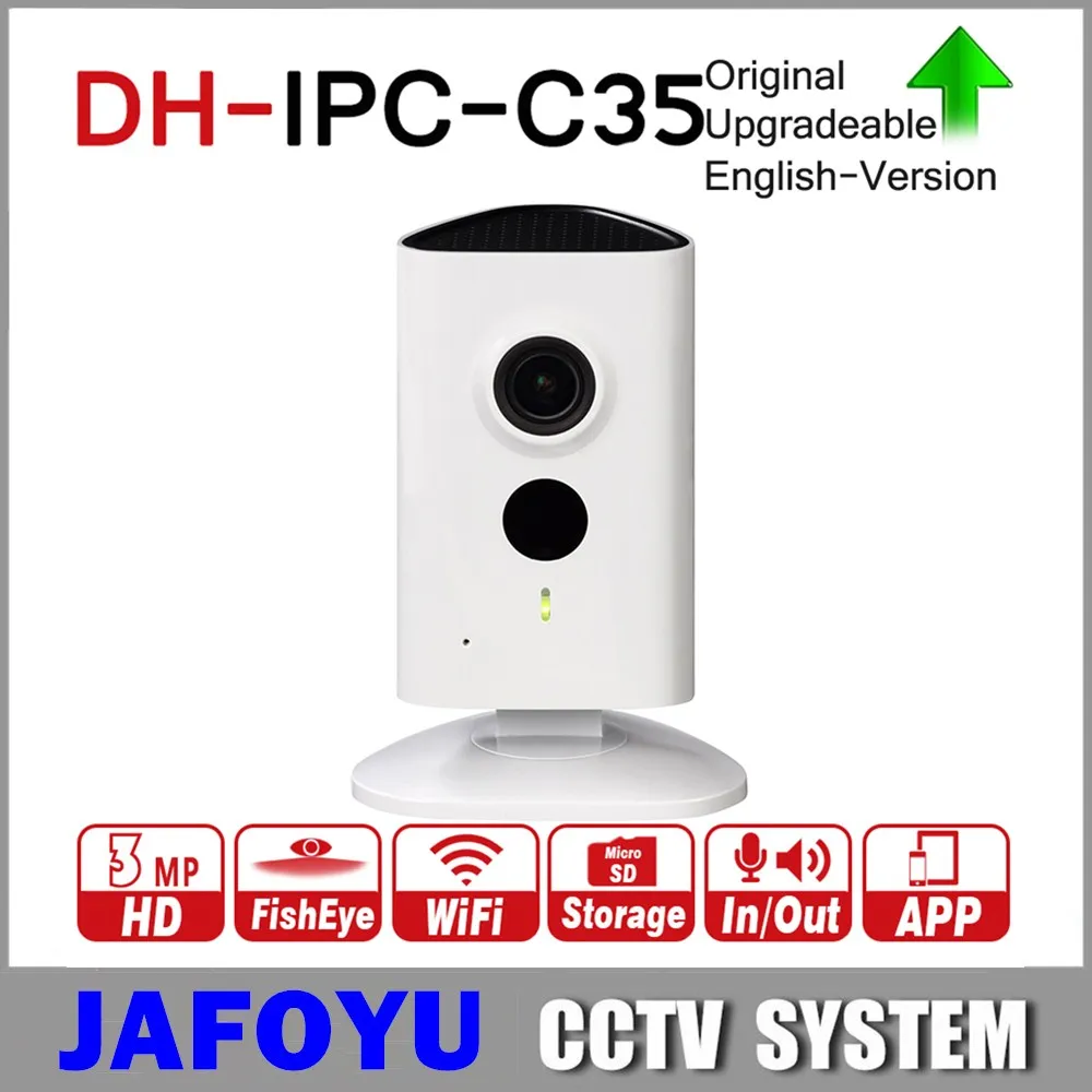 DH IPC-C35 с логотипом оригинальная 3MP C Серия Wi-Fi сетевая ip-камера широкоугольный Вид Micro SD карта локальное хранение ночного видения WiFi