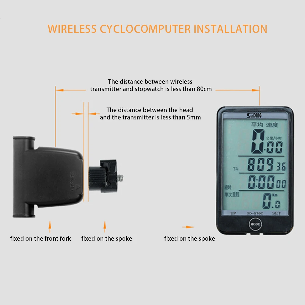 Велосипедный беспроводной Велосипедный компьютер циклокомпьютер проводной горный велосипедный спидометр