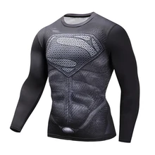 WYXTREME популярный фитнес ММА Мужская компрессионная футболка для бодибилдинга с длинным рукавом Кроссфит Супермен Футболка Топы Футболки для бега