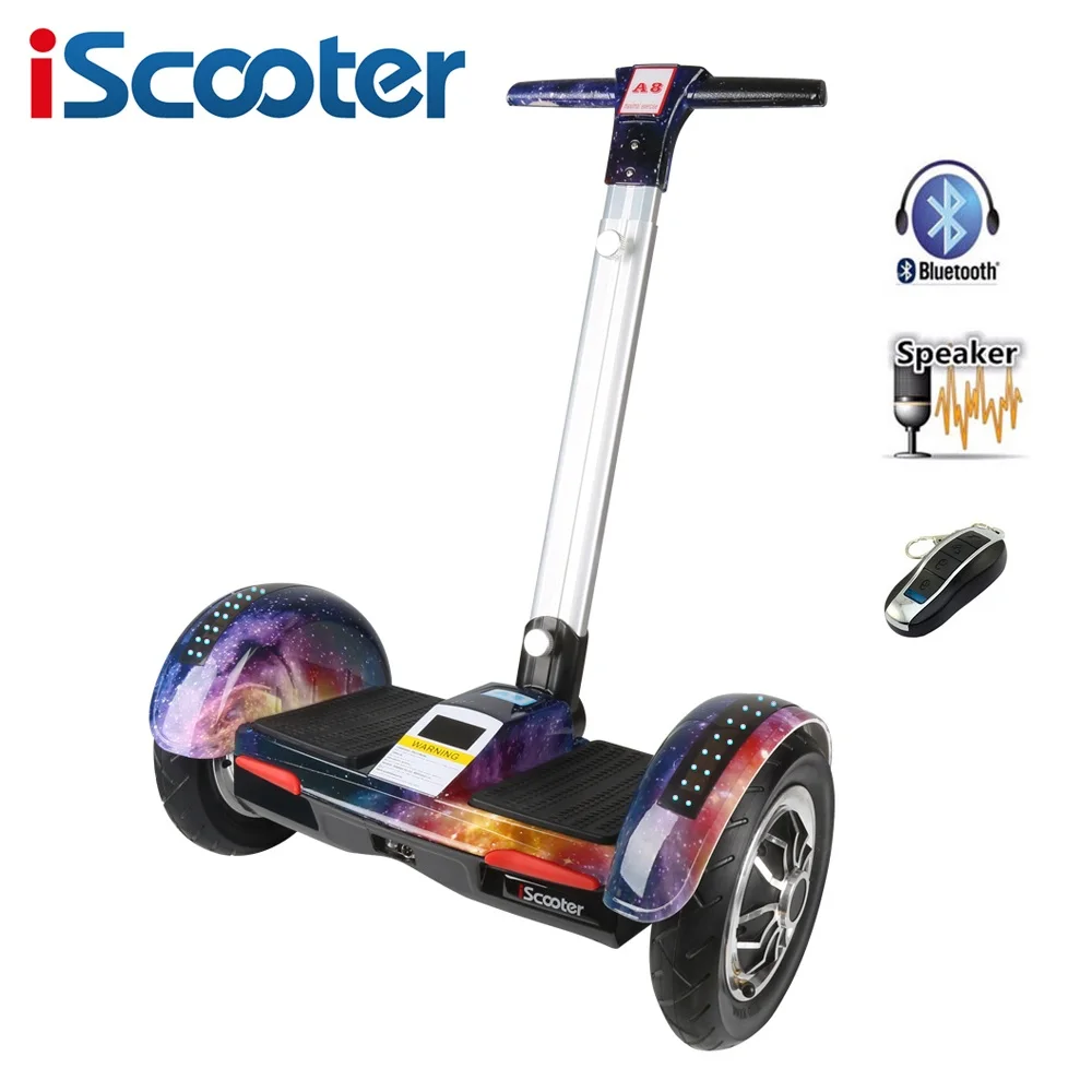 IScooter Hoverboard 10 дюймов двухколесный Электрический скейтборд с Bluetooth и умный