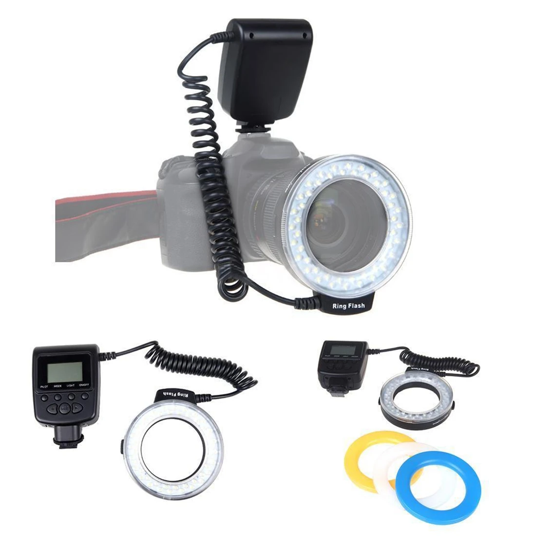 

Top Deals Macro LED Ring Flash Light for Canon Nikon Olympus Panasonic DSLR Camera