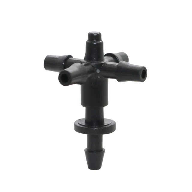 Csepegtető Öntözés 5-Utas Tömlő Osztók 4-Utas Keresztezőkert Kerti Vízelterjesztő Nyíl Adapter Szöges Csatlakozó 40 Készlet - Image 6