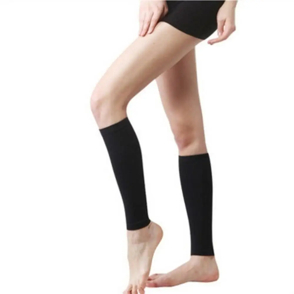 

1Pair Unisex Calf Compression Socks Stretch Legs Sleeve Support Open Toe knee Stockings Solid Color Leg Warmers For Cycling