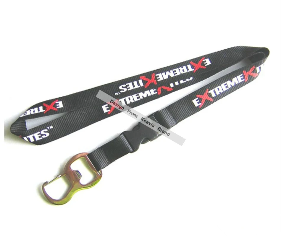 Wholesale 15MM 500pcs Top Quality Custom Logo breakaway buckle silk screen Printing Design beer opener KTV Club lanyards | Мобильные