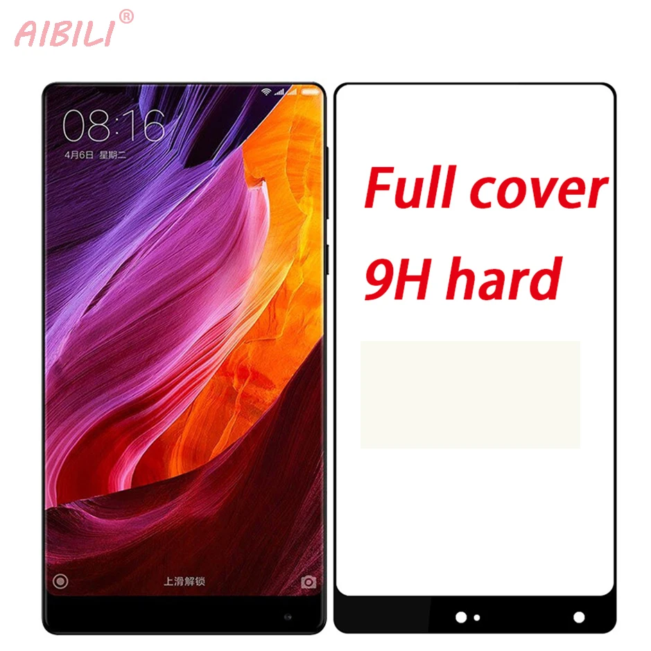 AIBILI 200 шт. 9 H закаленное Стекло для 6 4 дюйма Xiaomi mi х Смартфон 3D изогнутый край Fit