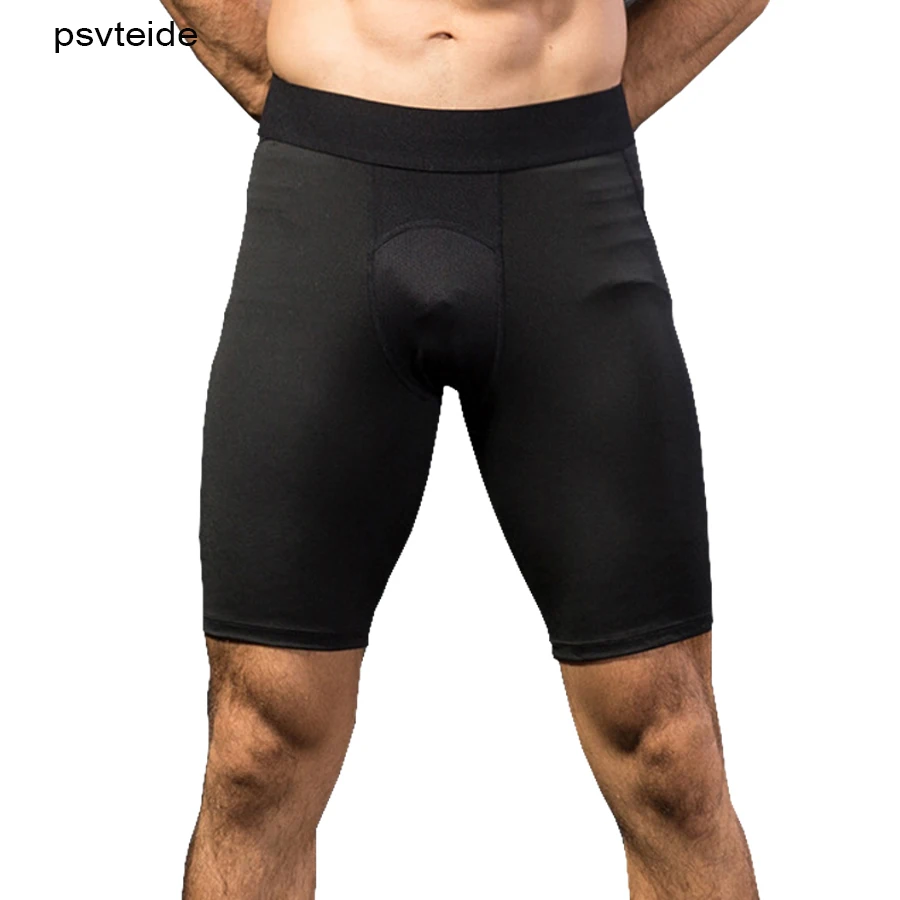 Мужские Компрессионные шорты спортивные для бега лайкра тренажерный зал короткие леггинсы брюки спортивные для мужчин ММА трусы эластичные