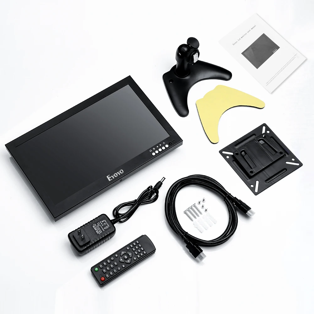 Eyoyo EM12X 12 &quotдюймов HDMI 1366x768 IPS Display металлический корпус светодиодный экран