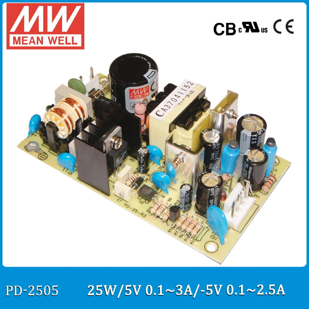 Original MEAN WELL PD 2505 +5V 0.1 3A, 5V 0.1 2.5A 25W Dual output meanwell switching power supply PCB open frame type -in Switching Power Supply from Home ...