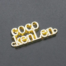 Изготовленная на заказ Высококачественная модная одежда из сплава тисненые этикетки ручной работы индивидуальные Пришивные бирки для одежды Коко этикетка на одежде