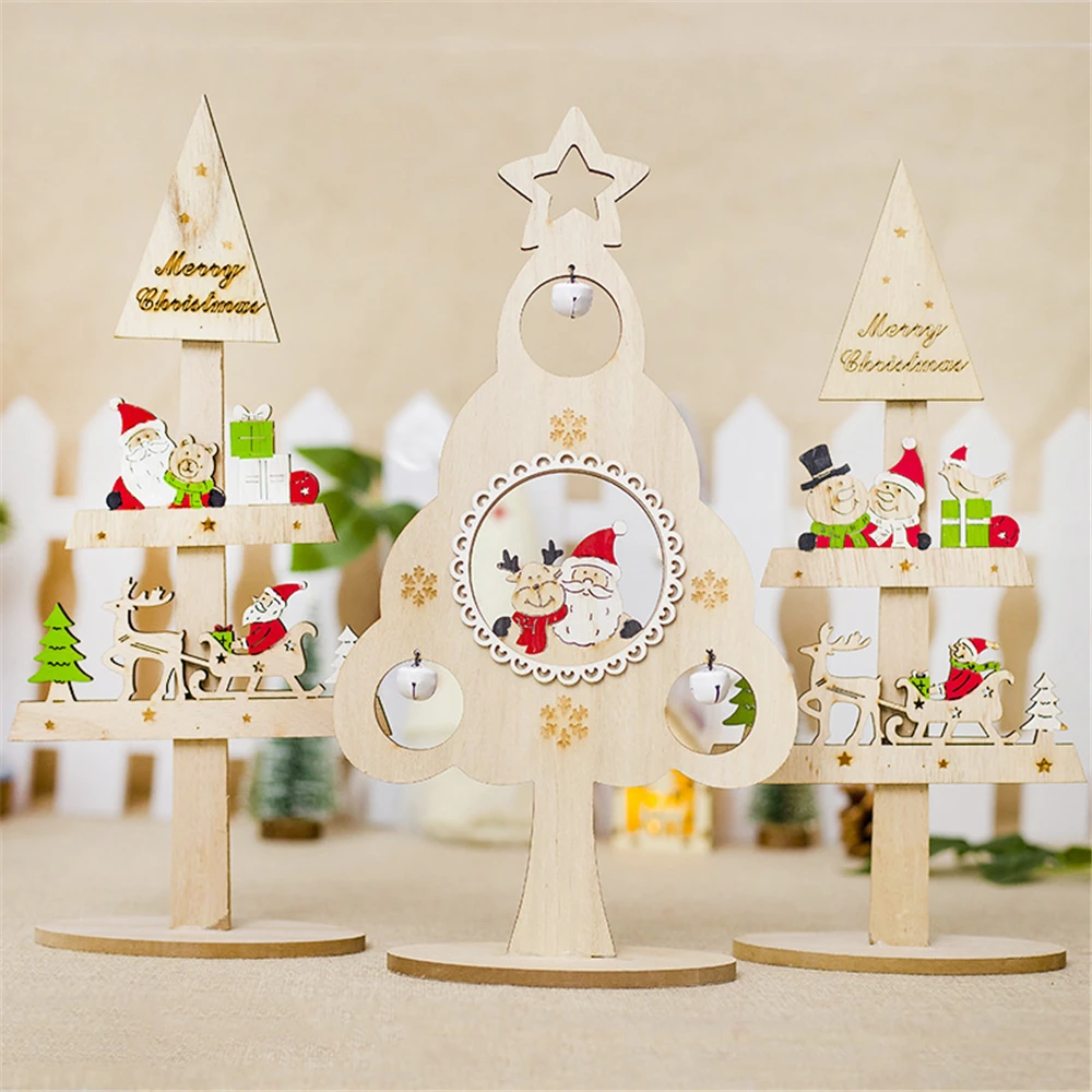 Креативные Игрушки Подарки спрос среди детей домашний декор из дерева украшения Мини рабочего стола рождественские украшения стол Рождественская елка вечерние поставки