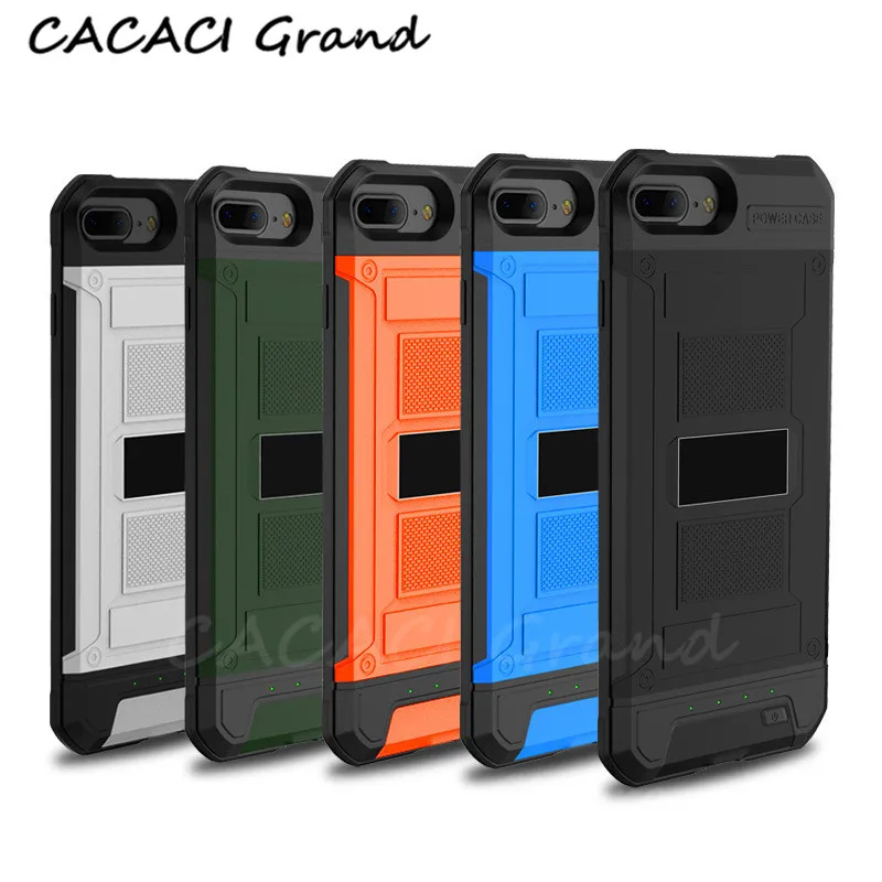 

Shockproof cover power bank case for iPhone 7 plus 8plus 6 PLUS 5.5'' 5500mAh Charging battery case for iPhone 7 8 6S 6 S 4.7''