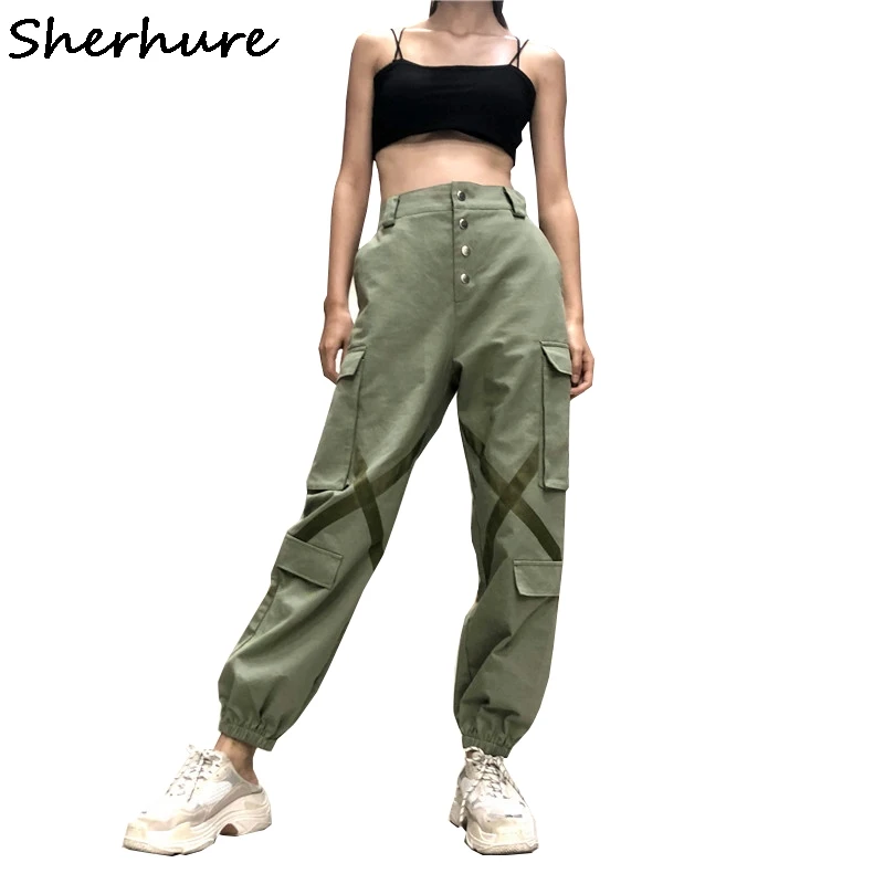 

2018 Fashion Women Cotton Pants High Waist Loose Trousers Joggers Women Cardo Pants Casual Women Long Pants Female Trousers