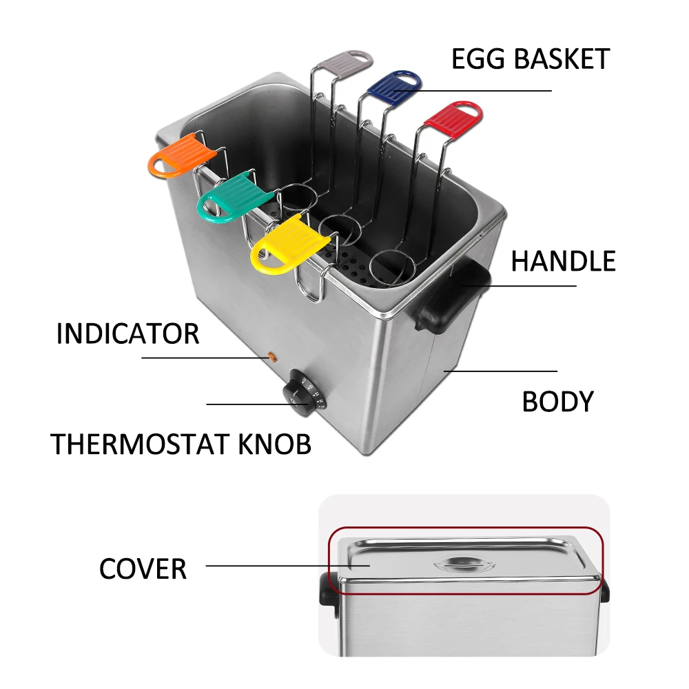 Professional Electric Egg Boiler 2600W Egg Cooker About 30 Eggs Capacity Kitchen Cooking Machine With Free Gift 6 Egg Baskets