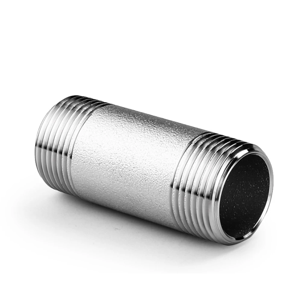 

Pack of 2 304 Stainless Steel Pipe Fitting Long Nipple 1/8" 1/4" 3/8" 1/2" 3/4" BSP Male Thread Plumb Water Gas Connector