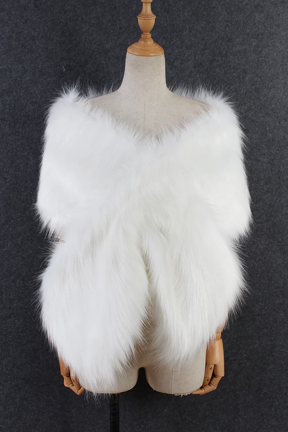 The autumn and winter new imitation fur big cape neck scarf multi-color joker scarf bride dress cross cape (21)