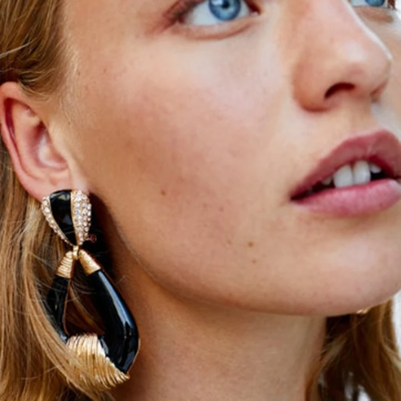 

Best lady ZA Drop Dangle Earrings For Women Fashion Wedding Gift Vintage Pendant Statement Earring Charm Trendy Jewelry Hot