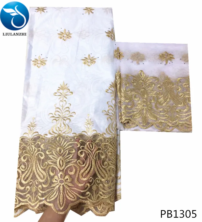 LIULANZHI белая бязь жаккард ткань белая кружевная ткань хлопок ткани с камнями 5 ярдов+ 2 ярдов Французский Кружева Цветы Стиль PB13
