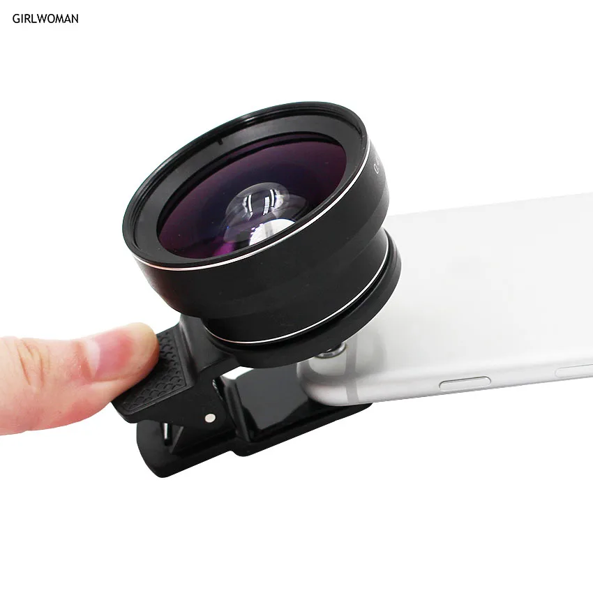 

Girlwoman Phone Lens kit 0.45x Super Wide Angle & 12.5x Super Macro Lens HD Camera Lens for iphone 7 6s 8 Xiaomi redmi note 5 mi