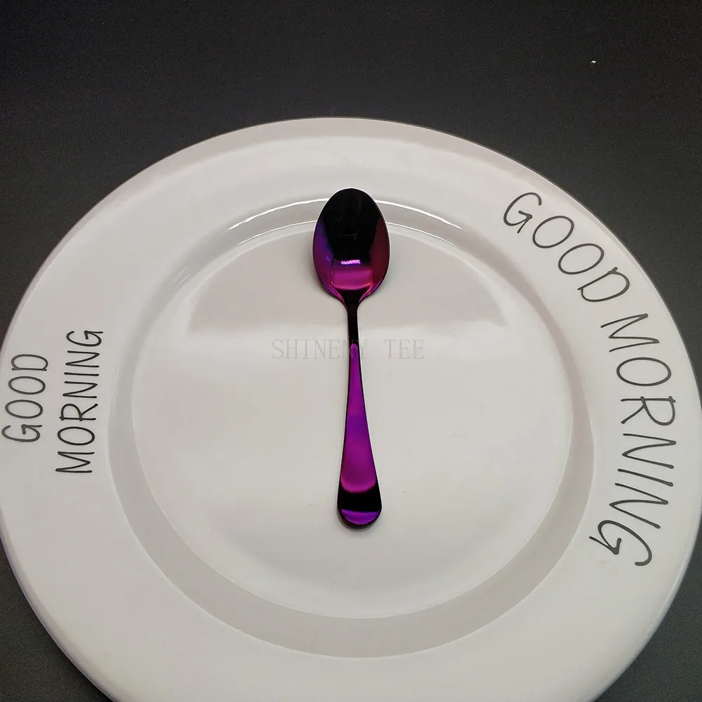 Горячая Распродажа 4 шт. фиолетовая посуда кухонный нож из нержавеющей стали вилка столовая ложка столовая посуда столовые приборы набор столовых приборов Прямая поставка