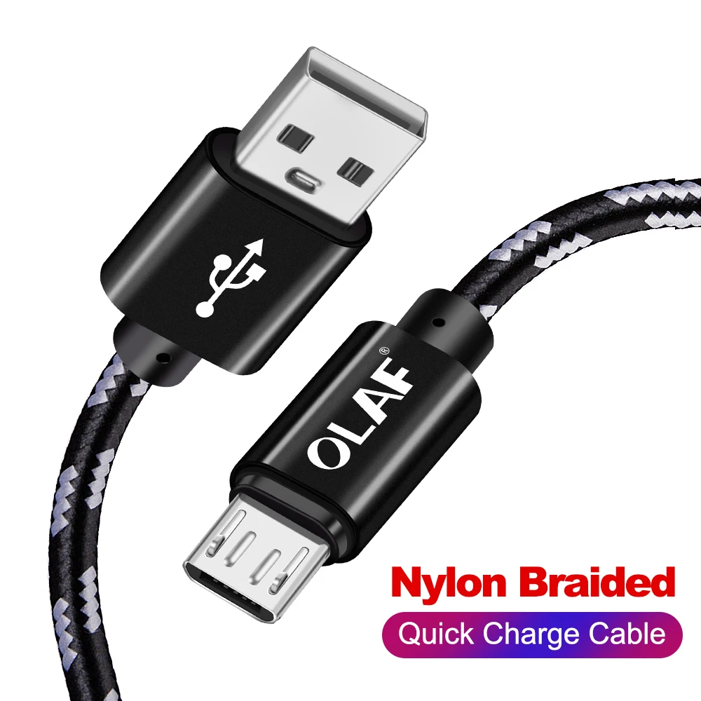 أولاف المصغّر usb كابل 3A سريع شحن سلك Microusb كابل بيانات كابل الشاحن لسامسونج S7 Xiaomi هواوي LG شاحن هاتف محمول يعمل بنظام تشغيل أندرويد