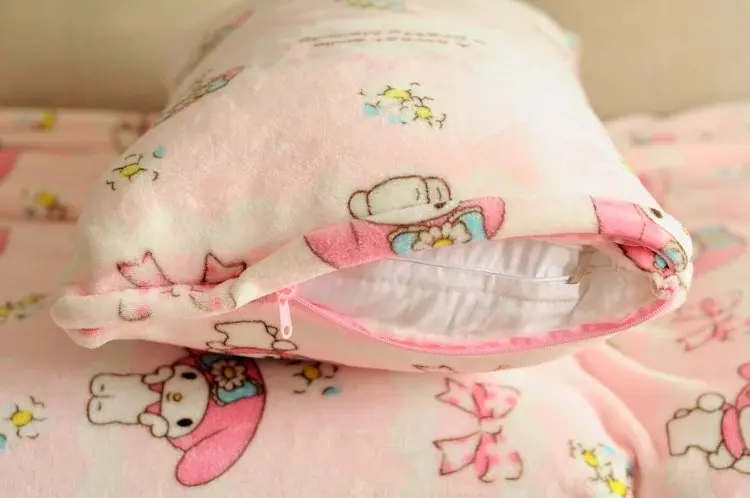 1 шт., мягкая плюшевая наволочка с мультяшным бантом «My Melody», одна Подушка, теплое одеяло, простыня для девочек, детская кровать, украшение