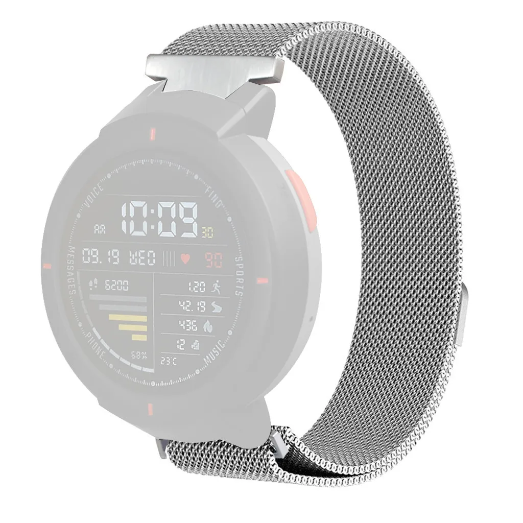 

Milanese Loop Strap For Huami Amazfit Verge Replacement WatchBands Milanese Bracelet Watch Band with Screen Protector 0301#2