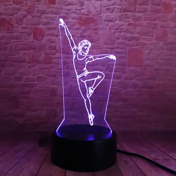 

3D Nightlight Visual Illusion Luminous Led Colors Change Touch Light Desk Dancing Boys Figure Model Toys