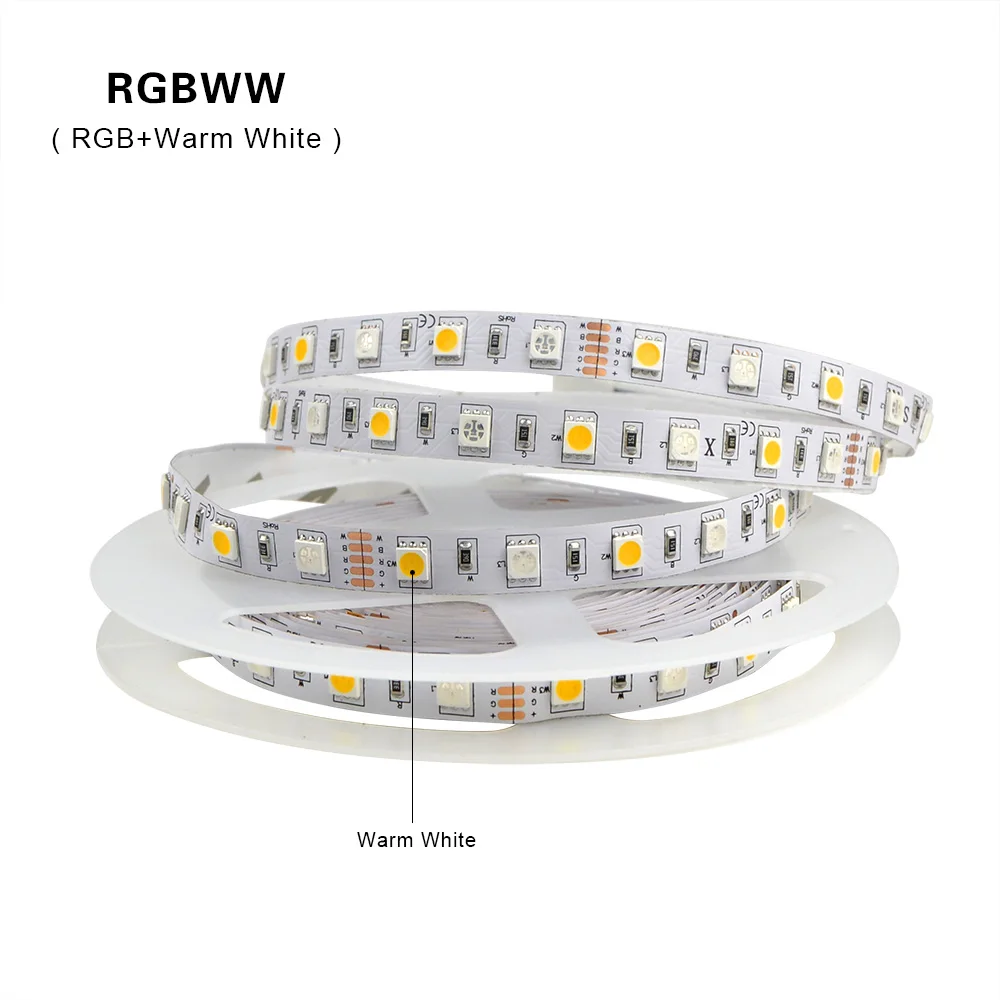 1 рулон 5 м RGBW/RGBWW RGB Светодиодные ленты света 60 светодиодный s DC12V ip20/IP65 Водонепроницаемый 5050 SMD лента для светильник для праздничного оформления