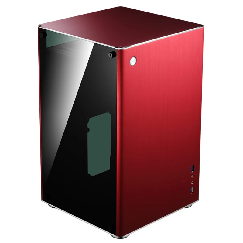 Компьютерный корпус Jonsbo VR1 закаленное стекло HTPC Mini ITX алюминиевый с поддержкой 3 5