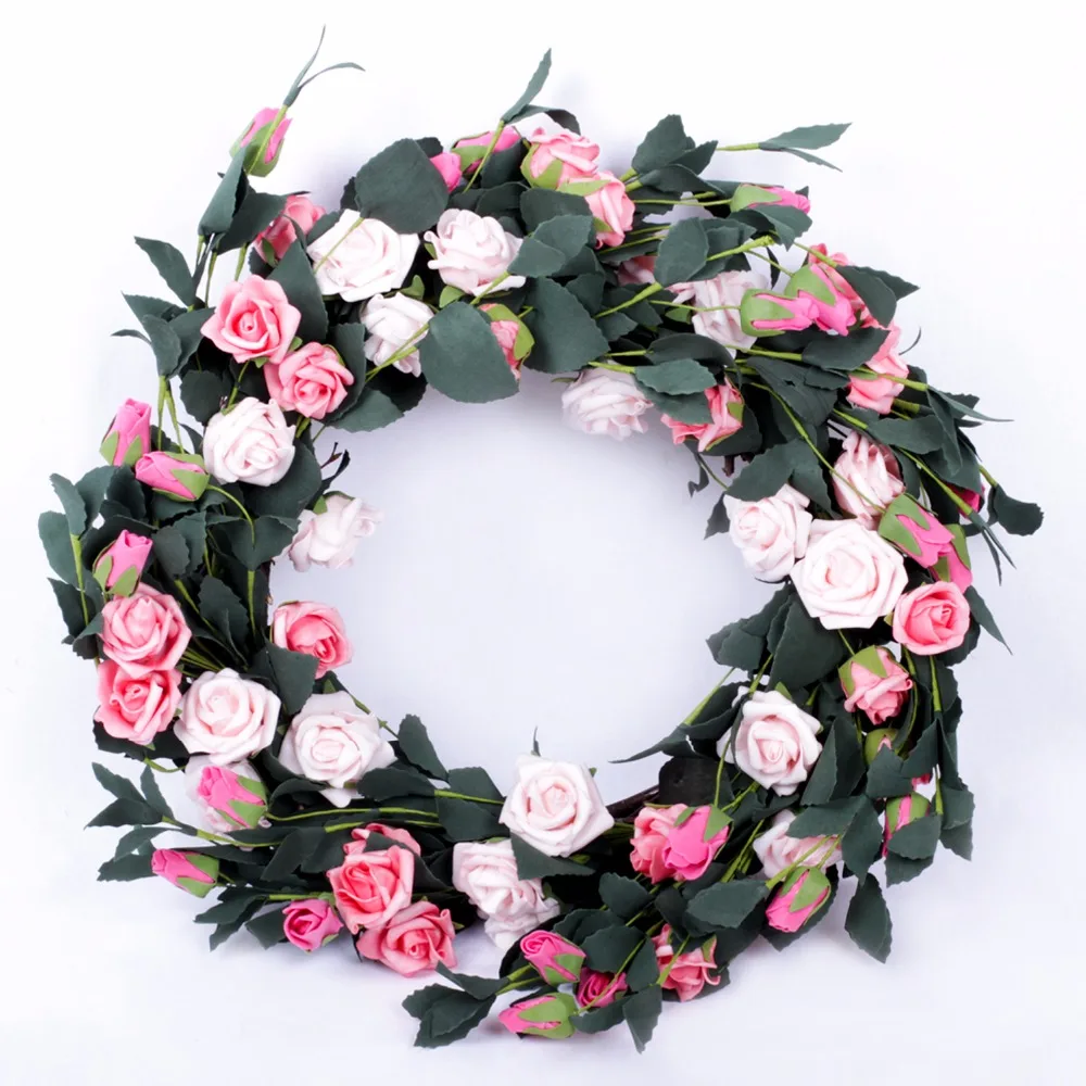 Artificial Rose Garland Flowers Plants Simulaion Large/Small Foam Rose