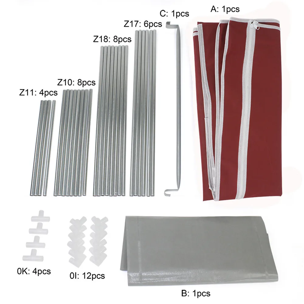Finether Non-Woven Fabric Single Wardrobe with Side Pockets,Portable Clothes Closet Wardrobe Non-woven Fabric Storage Organizer09