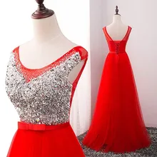 Abendkleid 2016 Sexy Lange Partei Abendkleid Tüll Pailletten V-ausschnitt Elegante Formale Abendkleid Plus Größe