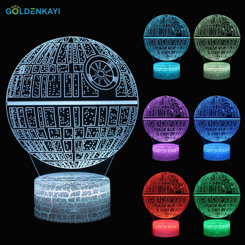 

3D Star Wars DS-1 Platform LED Originality Night Lights Atmosphere Table Lamp Touch Switch Multicolor Cartoon Toy Luminaria