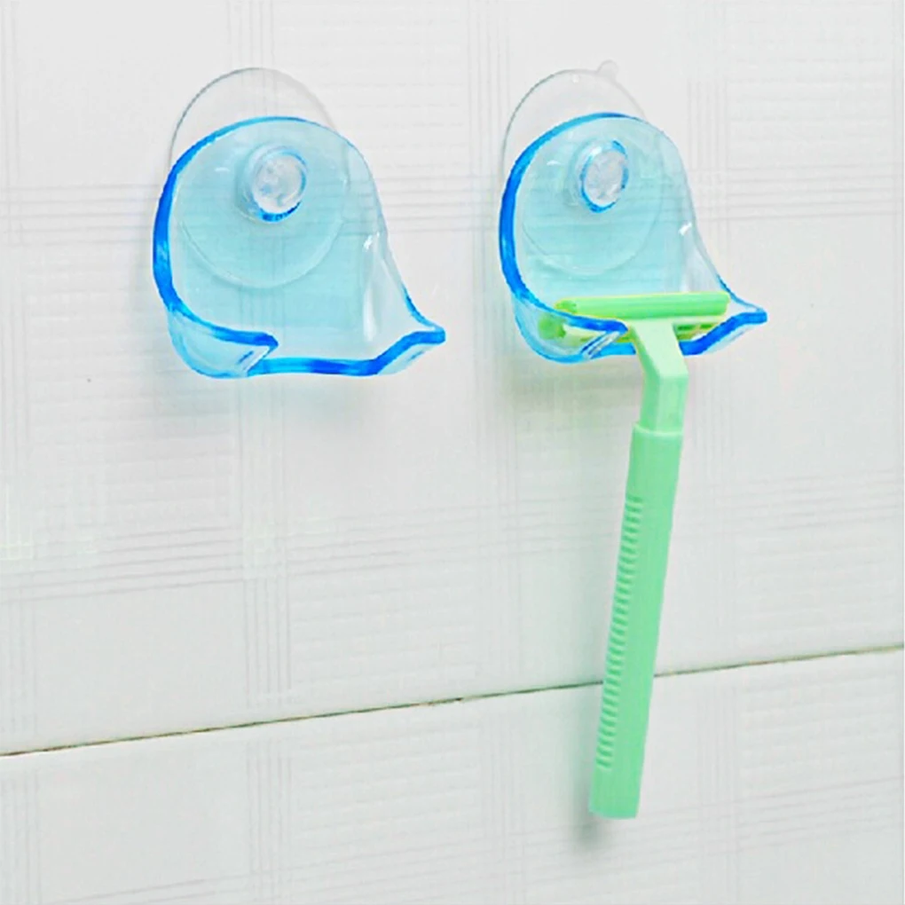 

Plastic Wall-mounted Razor Holder Bathroom Shaver Razor Holder Shaver Caps Rack Sucker