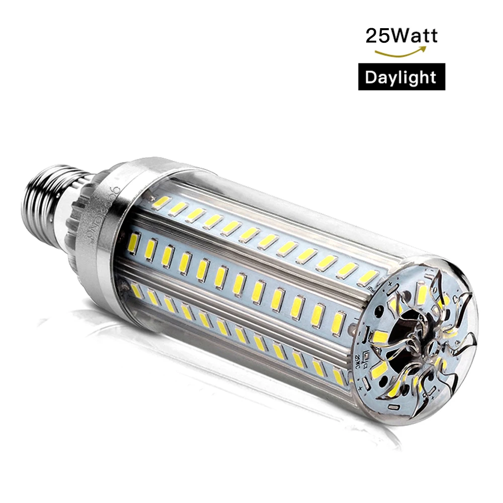 LED Lamp Chandelier LED Bulb 110V 220V LED Corn Bulb E27 25W 35W 50W Aluminum Ampoule For Warehouse Square Lighting - Испускаемый цвет: 25W