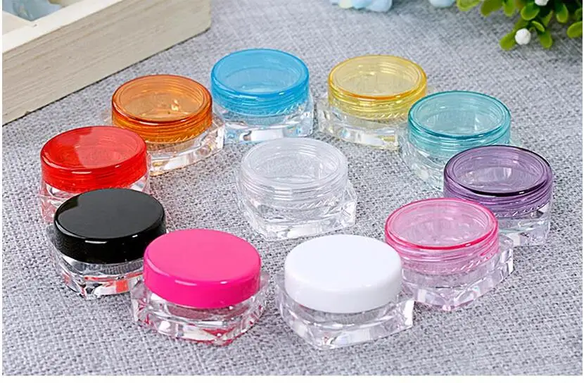 

10 Pcs Beauty Plastic Refillable Bottles Cream Jar Cosmetic Container Empty Eyeshadow Makeup Face Cream Lip Balm Pot 3g