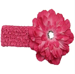 

13 Colors Hot Selling Cheap Baby Hair Accessories With Headband And Tree Peony Flower Children Headband  A003-2