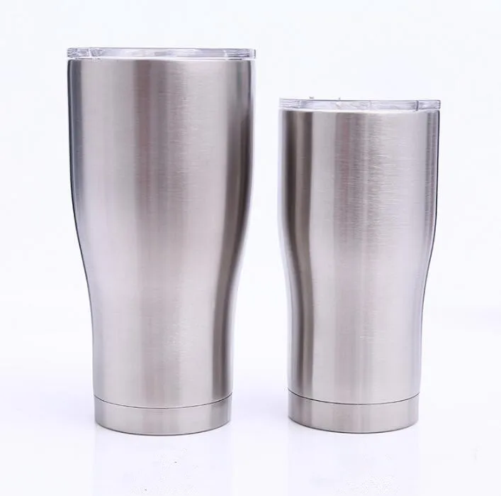 Quevinal 10 шт. 30oz/20oz Кофе кружка Нержавеющая сталь с двойными стенками стакан