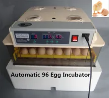 Automatic 96 Eggs cheap Incubator China Mini Turning Hatching Machines CE certificate 220-240V 160W