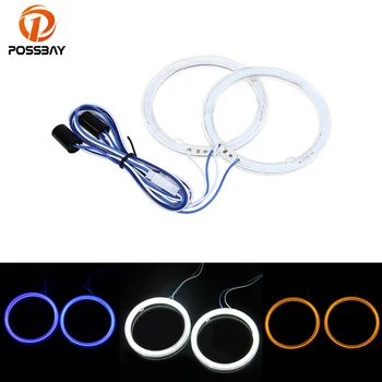 

POSSBAY 1 Pair 85/95mm COB Halo Ring Bulb Daytime Running Headlight Lamp Car LED Angel Eyes Light Yellow/Blue/White Accessories