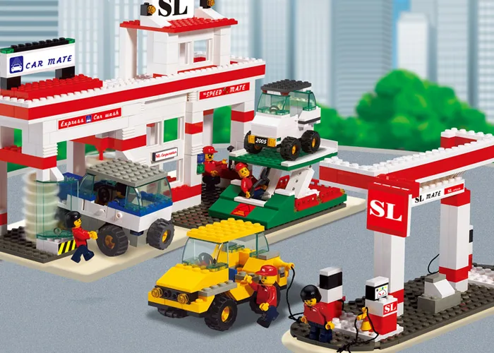 Building Block Sets Compatible with lego new city Easy Car Life 787 pcs 3D Construction Brick