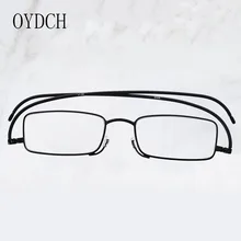 Высококачественные металлические длинноногие мужские очки для дальнозоркости, ультра-светильник, портативное женское зеркало для чтения, отправлено в Чехол для очков