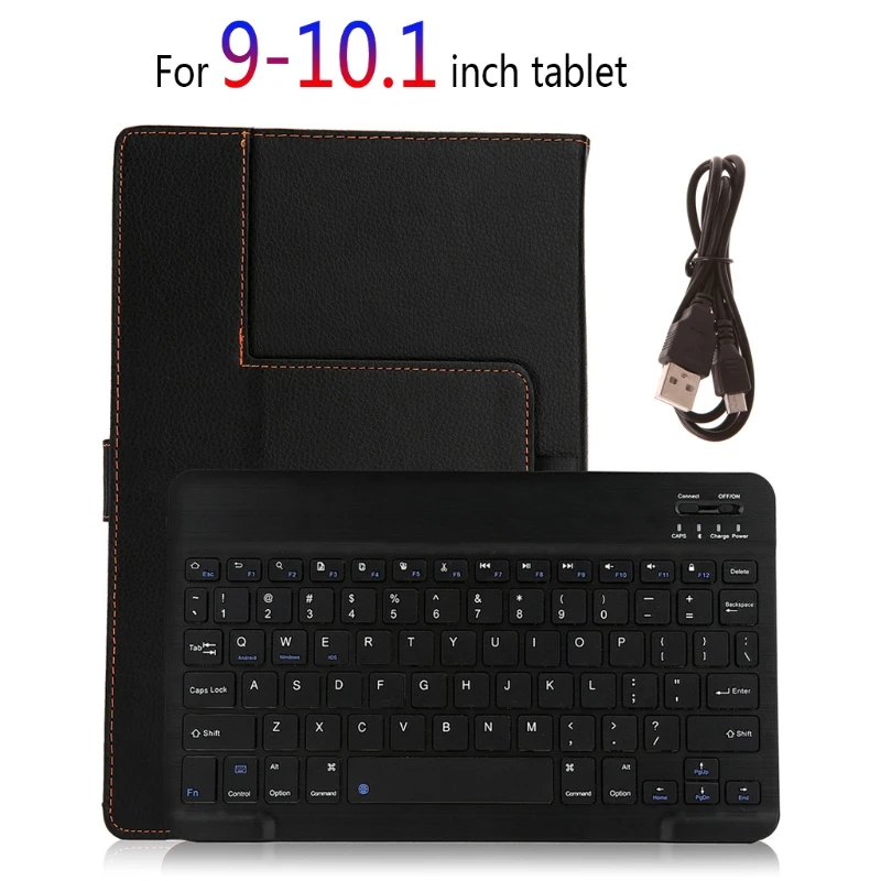 

Folding Bluetooth Keyboard Case Leather Cover Folio Stand For 8.9"-9" Tablet